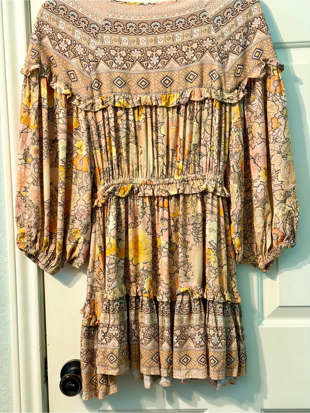 Spell & The Gypsy Amethyst Playdress Mini Dress Floral Boho Size Small - Picture 13 of 16
